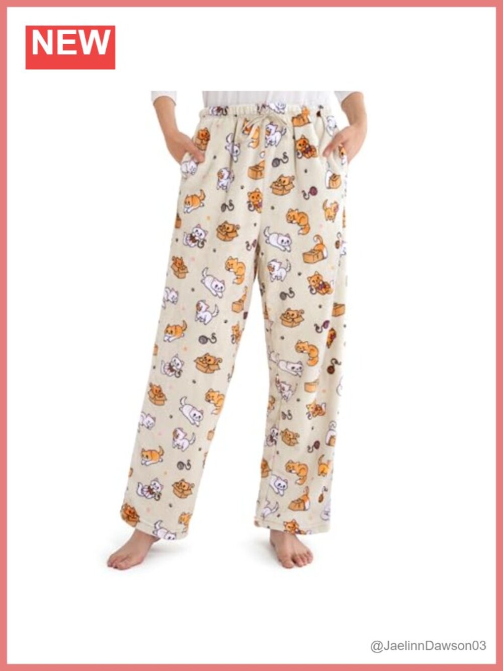 Women's Soft Flannel Fleece Pajama Pants with Pockets & Drawstring